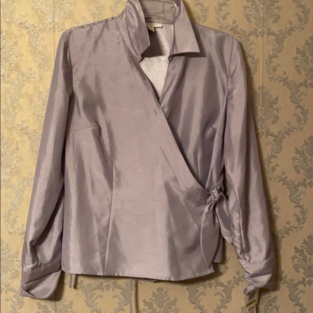 NWT JM Collection Silver Sultry Dress Top